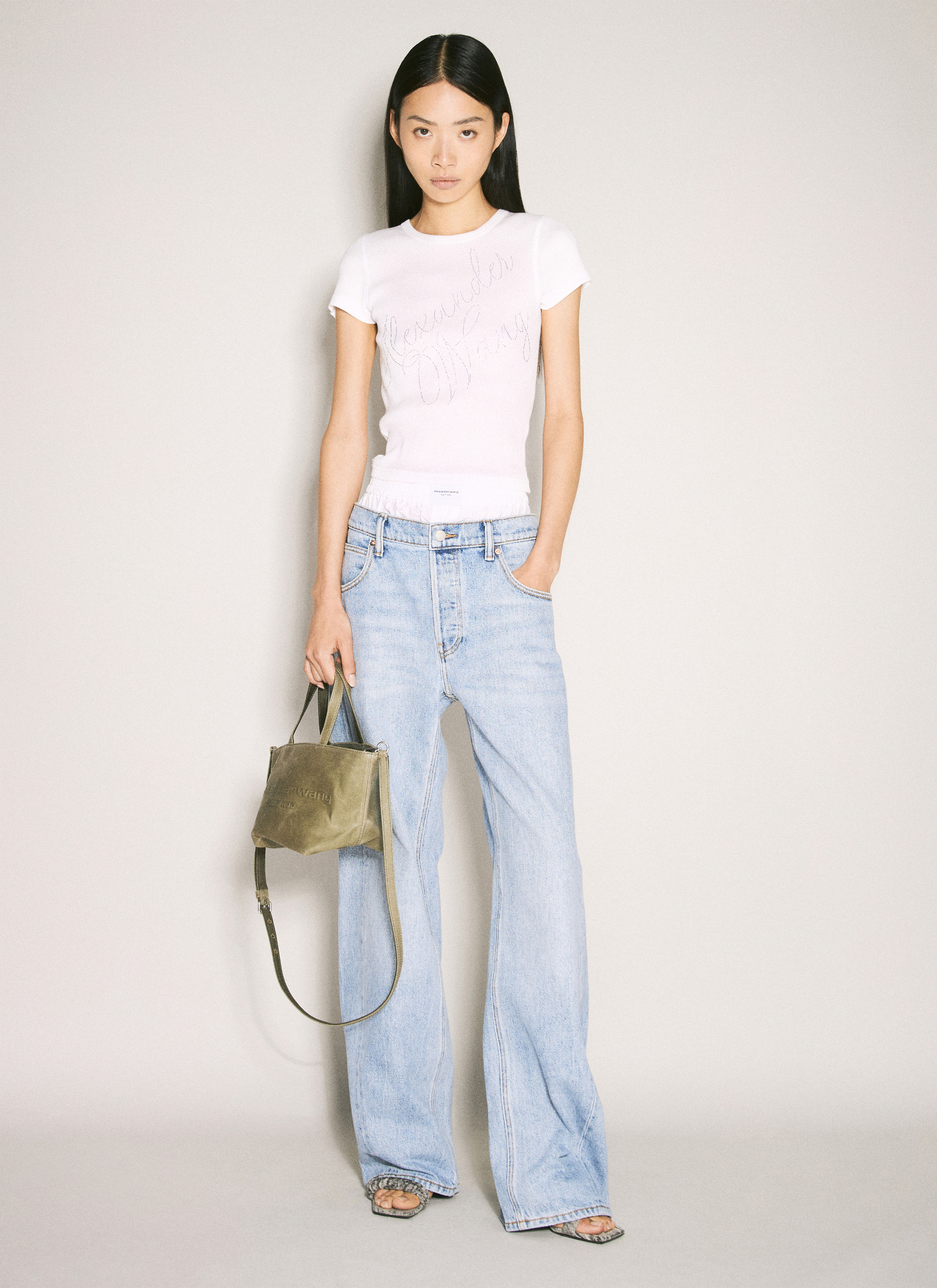 Alexander Wang Women's' Punch Small Tote Bag in Khaki | LN-CC®