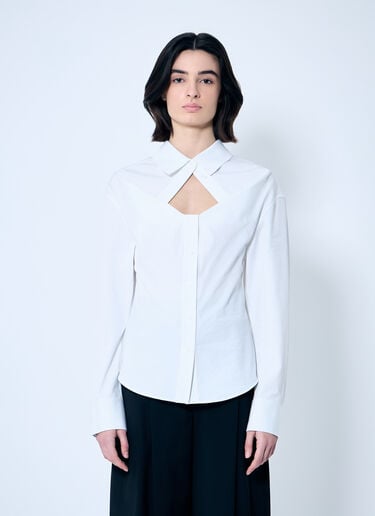 Deconstructed Button-Down Shirt Alexander Wang Deconstructed Button-Down Shirt White awg0259003
