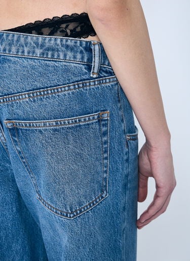 Dip-Side Jeans With Exposed Lace Underwear Alexander Wang Dip-Side Jeans With Exposed Lace Underwear Blue awg0259028