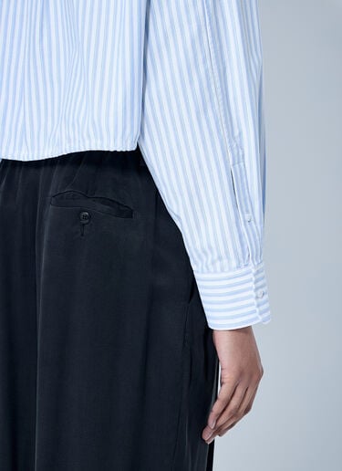 Alexander Wang Crop Button-Down Shirt Blue awg0260006