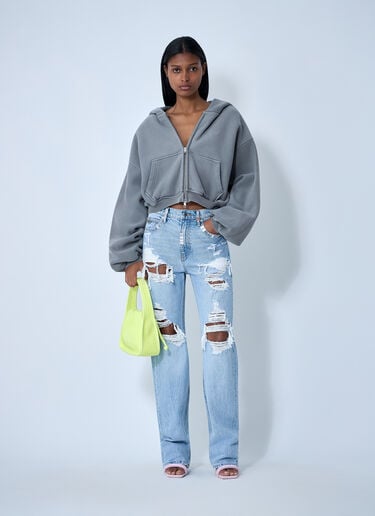 短款拉链运动衫 Alexander Wang 短款拉链运动衫 米色 awg0261001