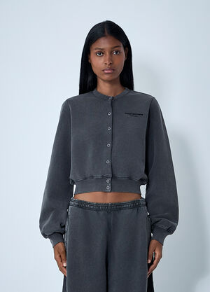 Alexander Wang Logo Motif Cardigan Black awg0261002