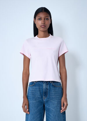 Alexander Wang Logo Motif T-Shirt Pink awg0261003