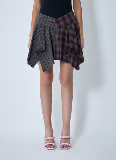 De-Constructed Mini Skirt Alexander Wang De-Constructed Mini Skirt Red awg0261009