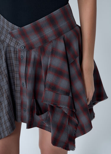 De-Constructed Mini Skirt Alexander Wang De-Constructed Mini Skirt Red awg0261009