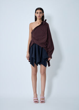 Alexander Wang Distressed Button-Down Shirt Brown awg0261010