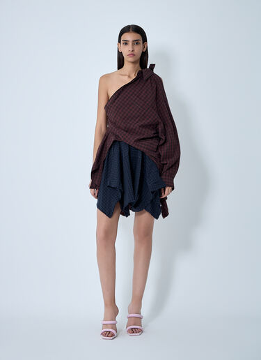 Distressed Button-Down Shirt Alexander Wang Distressed Button-Down Shirt Brown awg0261010