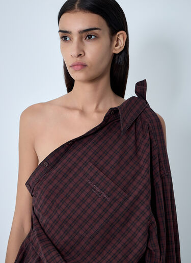 Distressed Button-Down Shirt Alexander Wang Distressed Button-Down Shirt Brown awg0261010