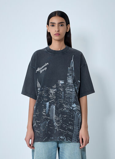 Alexander Wang Logo Motif T-Shirt Black awg0261011