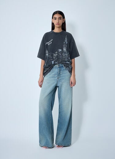Logo Motif T-Shirt Alexander Wang Logo Motif T-Shirt Black awg0261011
