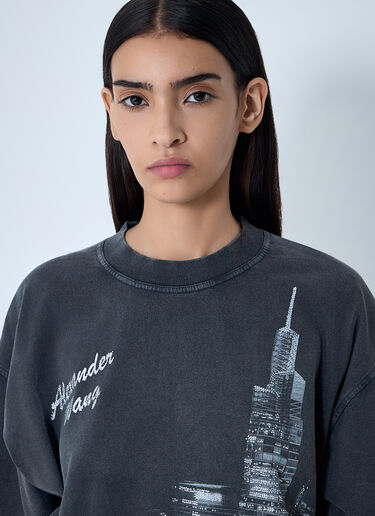 Alexander Wang Logo Motif T-Shirt Black awg0261011