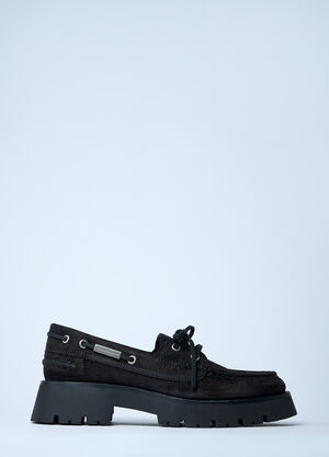 Alexander Wang Suede Carson Boat Loafers Brown awg0261022