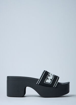 Alexander Wang Logo Motif Platform Sandals Black awg0261025