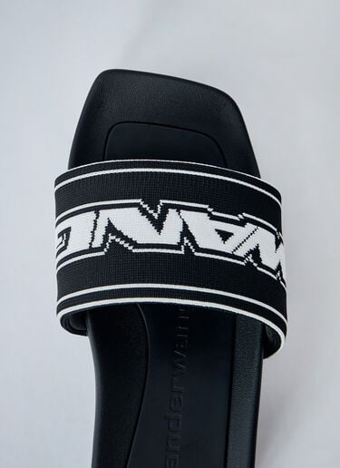 Logo Motif Platform Sandals Alexander Wang Logo Motif Platform Sandals Black awg0261025