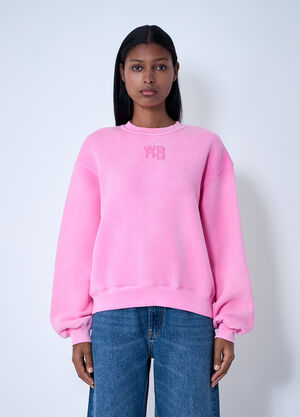 Alexander Wang Logo Motif Sweatshirt Pink awg0261029