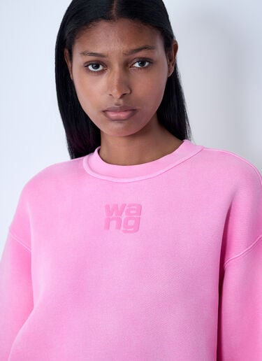Logo Motif Sweatshirt Alexander Wang Logo Motif Sweatshirt Pink awg0261029