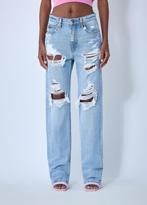 Alexander Wang 仿旧牛仔裤  牛仔蓝 awg0261035