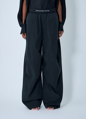 Alexander Wang Logo Motif Elasticated Pants Black awg0262005