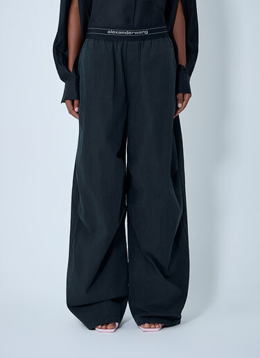 Alexander Wang Logo Motif Elasticated Pants Black awg0262005