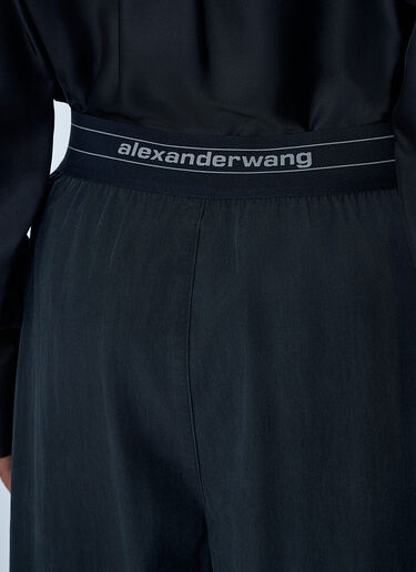 Alexander Wang Logo Motif Elasticated Pants Black awg0262005