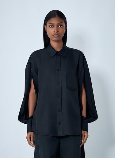 Silk Shirt With Slashed Sleeves Alexander Wang Silk Shirt With Slashed Sleeves Black awg0262007