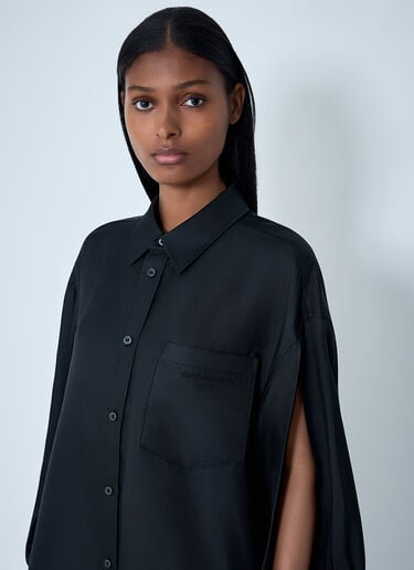 Silk Shirt With Slashed Sleeves Alexander Wang Silk Shirt With Slashed Sleeves Black awg0262007