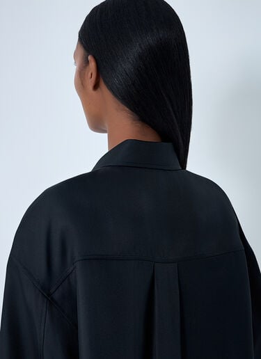 Alexander Wang Silk Shirt With Slashed Sleeves Black awg0262007
