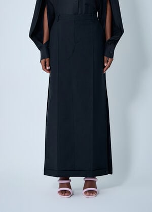Alexander Wang Tailored Wool-Mohair Maxi Skirt Black awg0262008