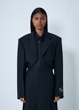 Alexander Wang Cropped Blazer Black awg0262009