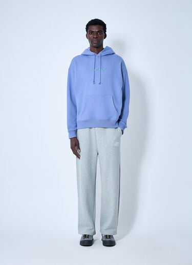 Logo Motif Hooded Sweatshirt Awake NY Logo Motif Hooded Sweatshirt Blue awk0160002