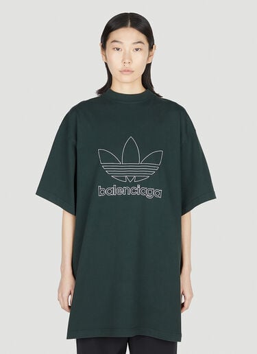 徽标印花 T 恤 Balenciaga x adidas 徽标印花 T 恤 绿色 axb0251009