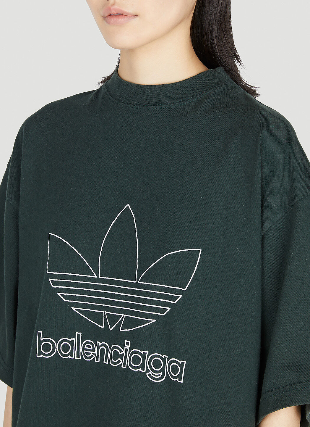 adidas x Balenciaga Logo Print T-Shirt in Green | LN-CC