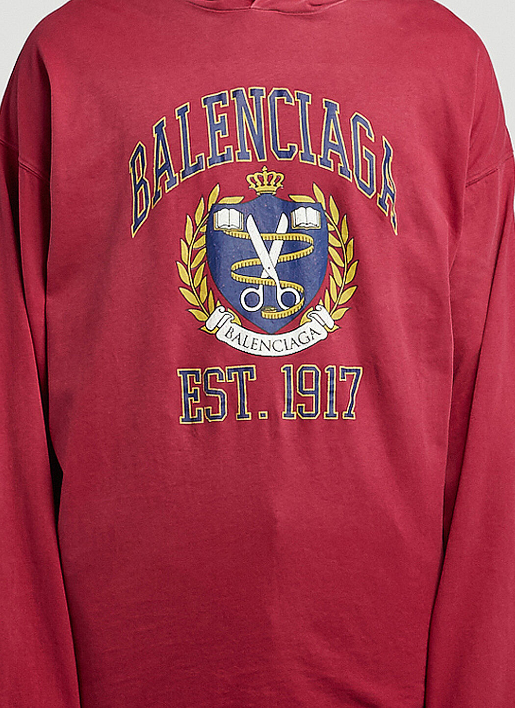 セール!!BALENCIAGA★761458 Balenciaga Men's Sample Sticker Hoodie, Brand Size 2 (Medium