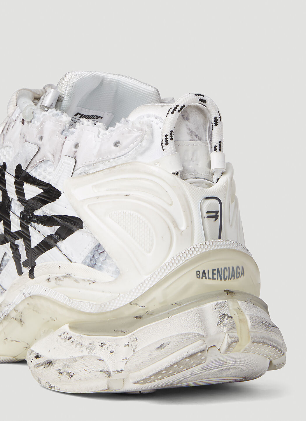 Balenciaga Graffiti Runner Sneakers in White | LN-CC