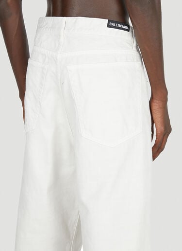 Wide Leg Jeans Balenciaga Wide Leg Jeans Cream bal0153020