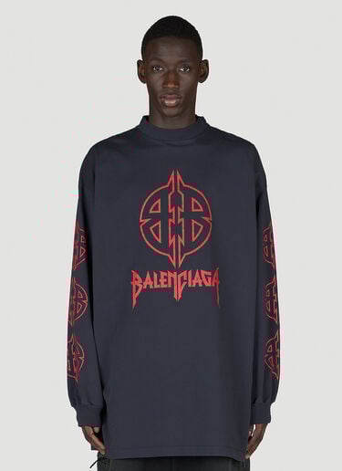 徽标印花运动衫 Balenciaga 徽标印花运动衫 黑 bal0154014