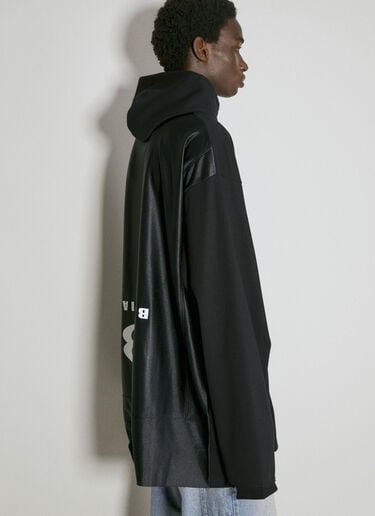 Balenciaga 로고 자수 디컨스트럭처드 티셔츠 블랙 bal0154022