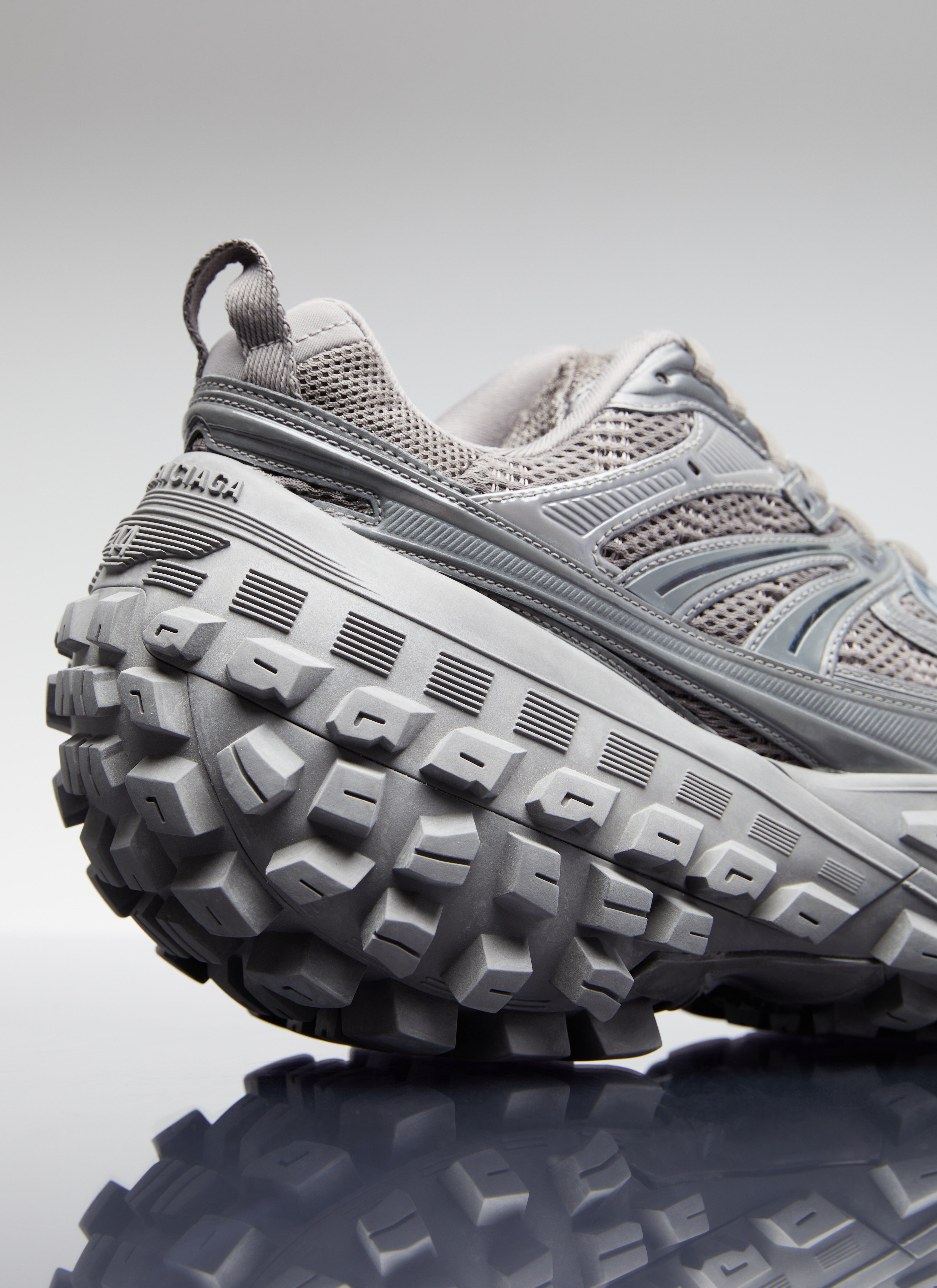 【BALENCIAGA】Bouncer sneakers Gray Balenciaga - Bouncer Mesh and Rubber Sneakers - Gray Balenciaga