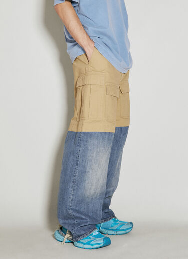Balenciaga Bi-Material Cargo Pants Beige bal0155007