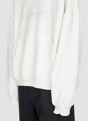 Surfer Round Hooded Sweatshirt Balenciaga Surfer Round Hooded Sweatshirt White bal0155020