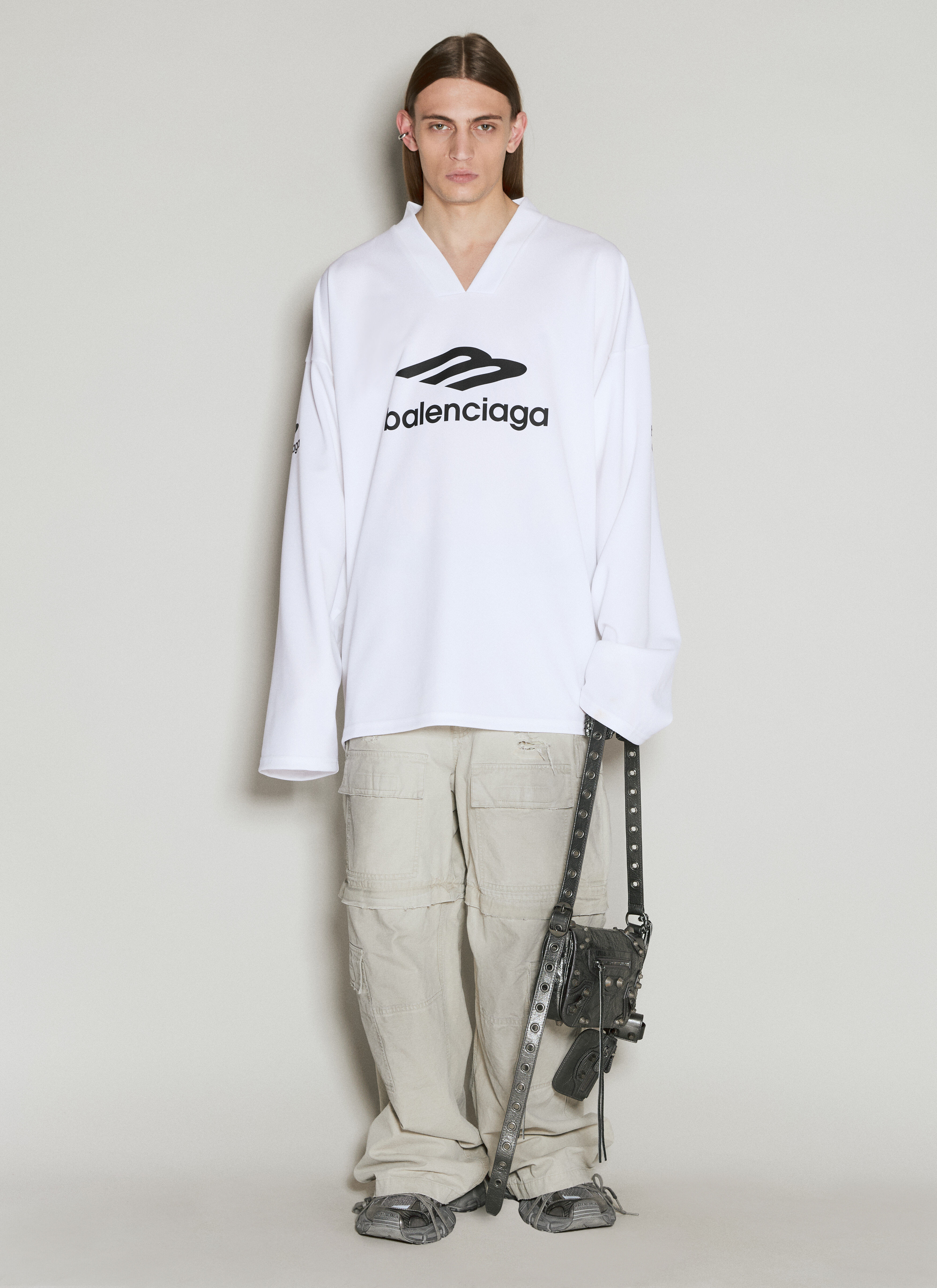 Balenciaga Men's' 3B Sports Icon Ski T-Shirt in White | LN-CC®