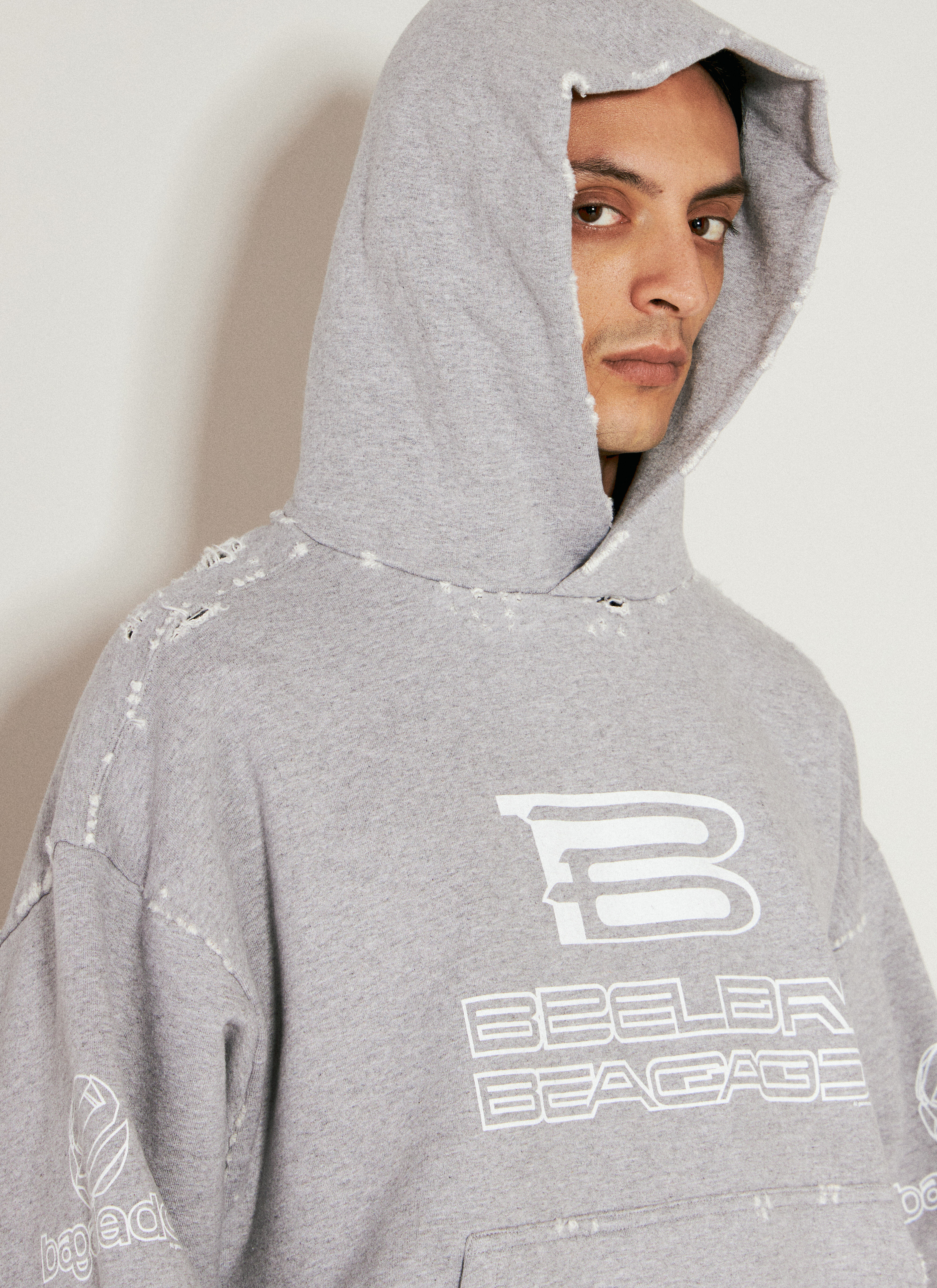 パーカー・フーディ BALENCIAGA Men Hoodies 767877TRVI98499 Gray Men's Oversized Zip-up Hoodie in Grey | Balenciaga US