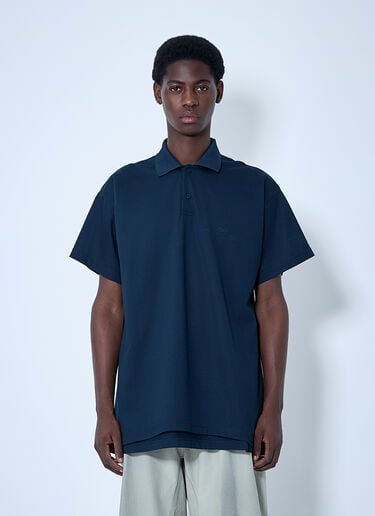 Interwined Polo Shirt Balenciaga Interwined Polo Shirt Navy bal0159003