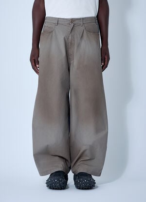 Balenciaga Washed Cotton Track Pants Beige bal0161001