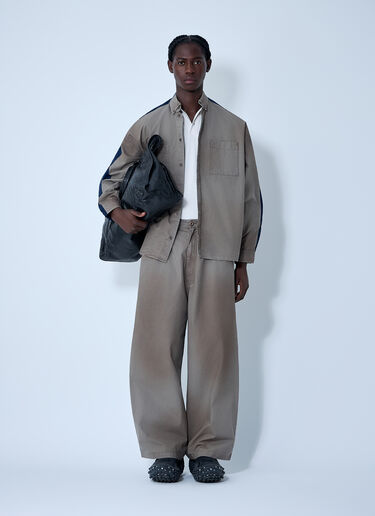 Balenciaga Washed Cotton Track Pants Beige bal0161001