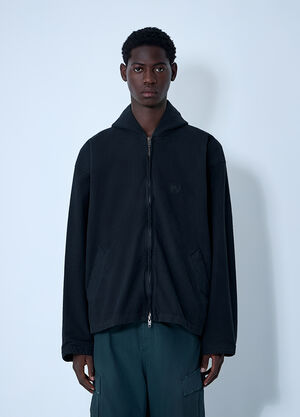 Balenciaga Logo Motif Zip-Up Jacket Black bal0161012