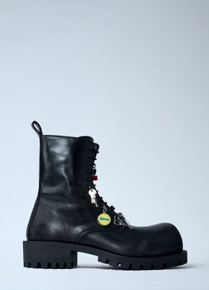 Balenciaga Hummer Lace-Up Boots Black bal0161022