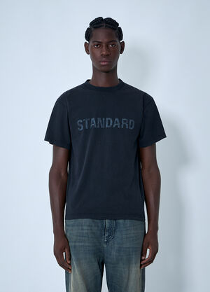 Balenciaga Text Motif T-Shirt Black bal0162005