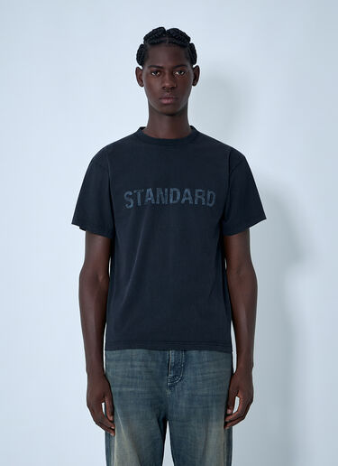 Text Motif T-Shirt Balenciaga Text Motif T-Shirt Black bal0162005