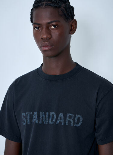 Text Motif T-Shirt Balenciaga Text Motif T-Shirt Black bal0162005